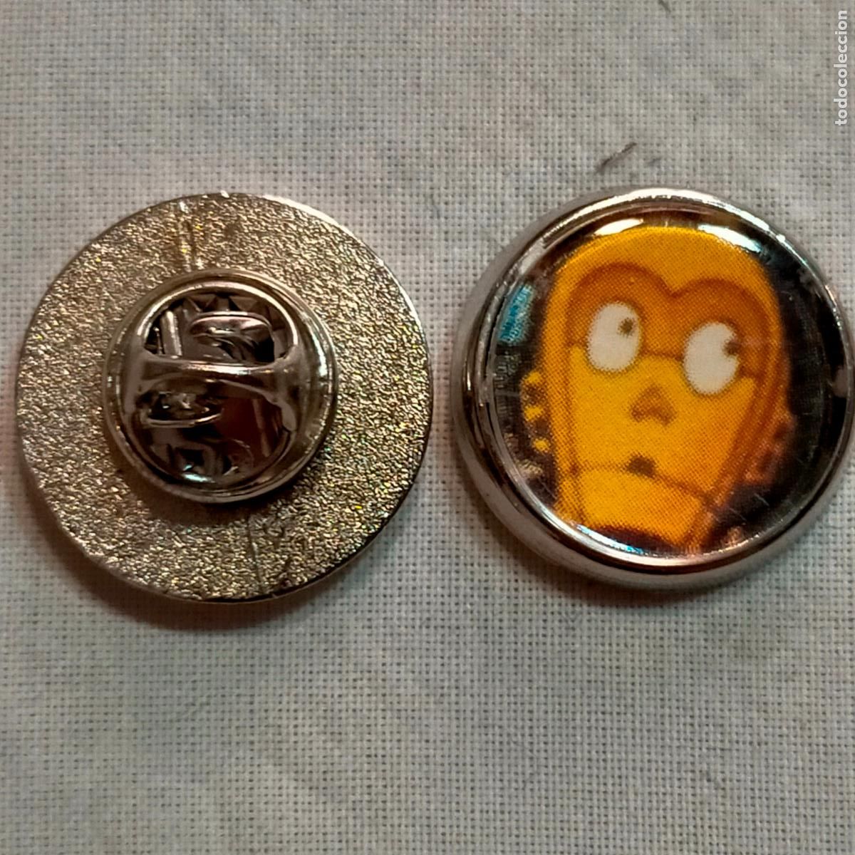 Pin's de collection: pin redondo metal - guerra de las galaxias - droids - star wars