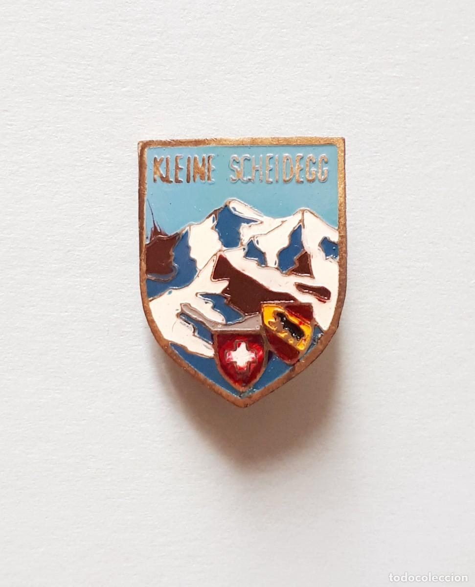 Pins de colecci&oacute;n: ANTIGUA INSIGNIA ESMALTADA- KLEINE SCHEIDEGG. SUIZA. SKI. MONTA&Ntilde;A
