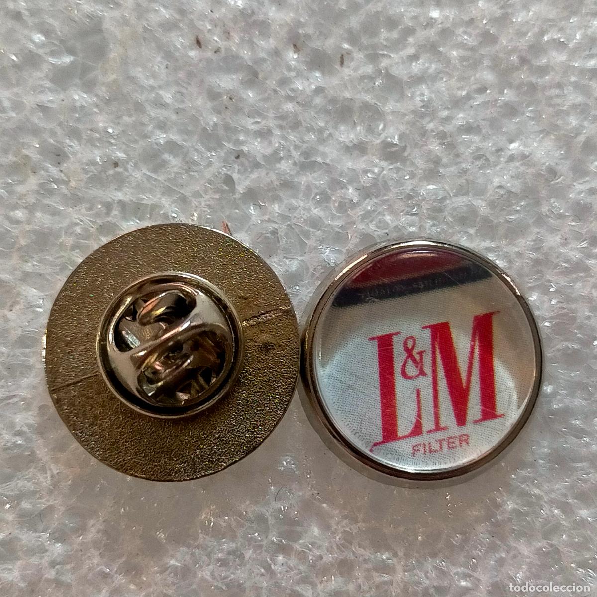 Collection pins: pin redondo metal - TABACO CIGARRILLOS LM L&M