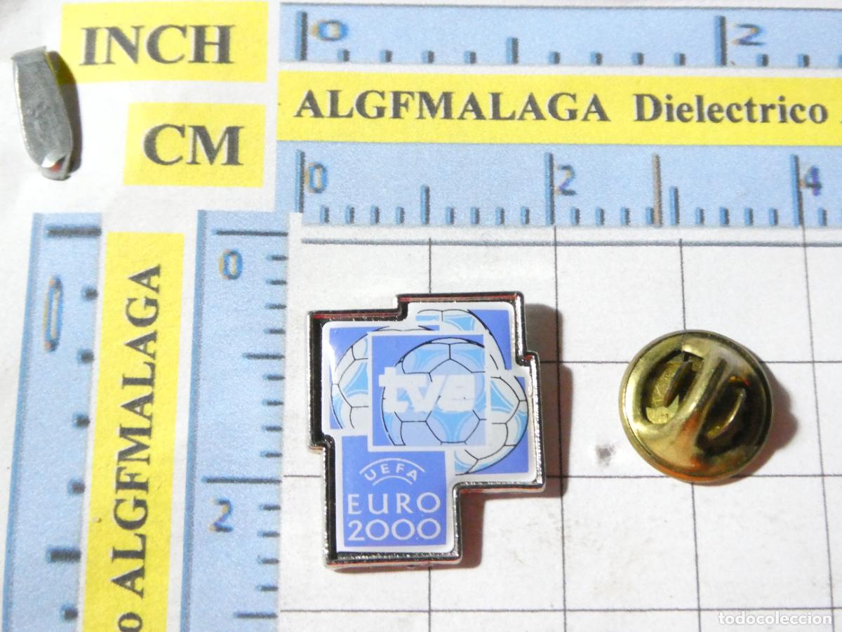 Collection pins: PIN DE RADIO TELEVISI&Oacute;N. TVE F&Uacute;TBOL EUROCOPA EURO 2000 B&Eacute;LGICA HOLANDA