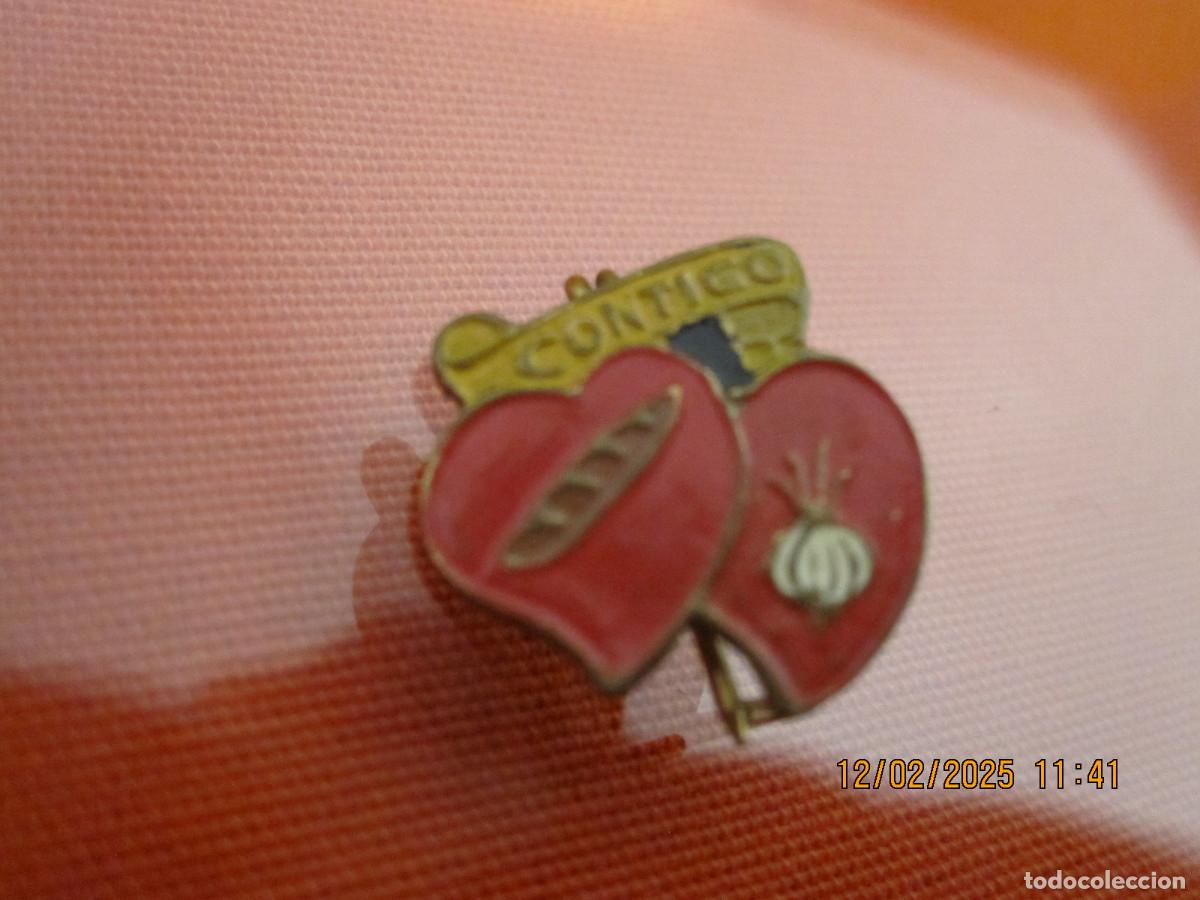 Pins de colecci&oacute;n: ANTIGUA INSIGNIA PINS DE AGUJA CONTIGO PAN Y CEBOLLA