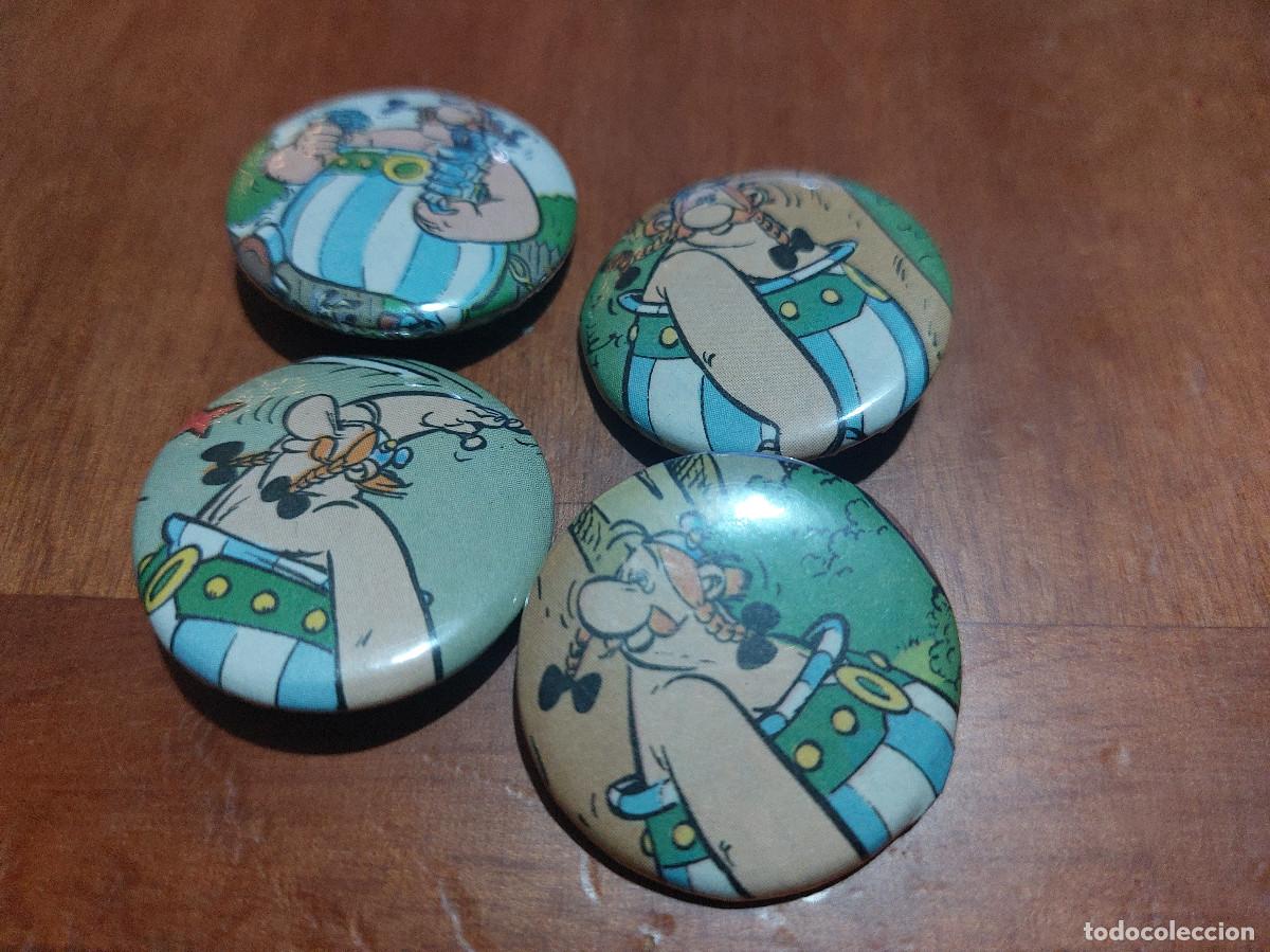 Pins de colecci&oacute;n: OBELIX. COMIC 4 CHAPA PIN. 0,31 MM MET&Aacute;LICA POR DETR&Aacute;S. SIN USO. DIFICIL