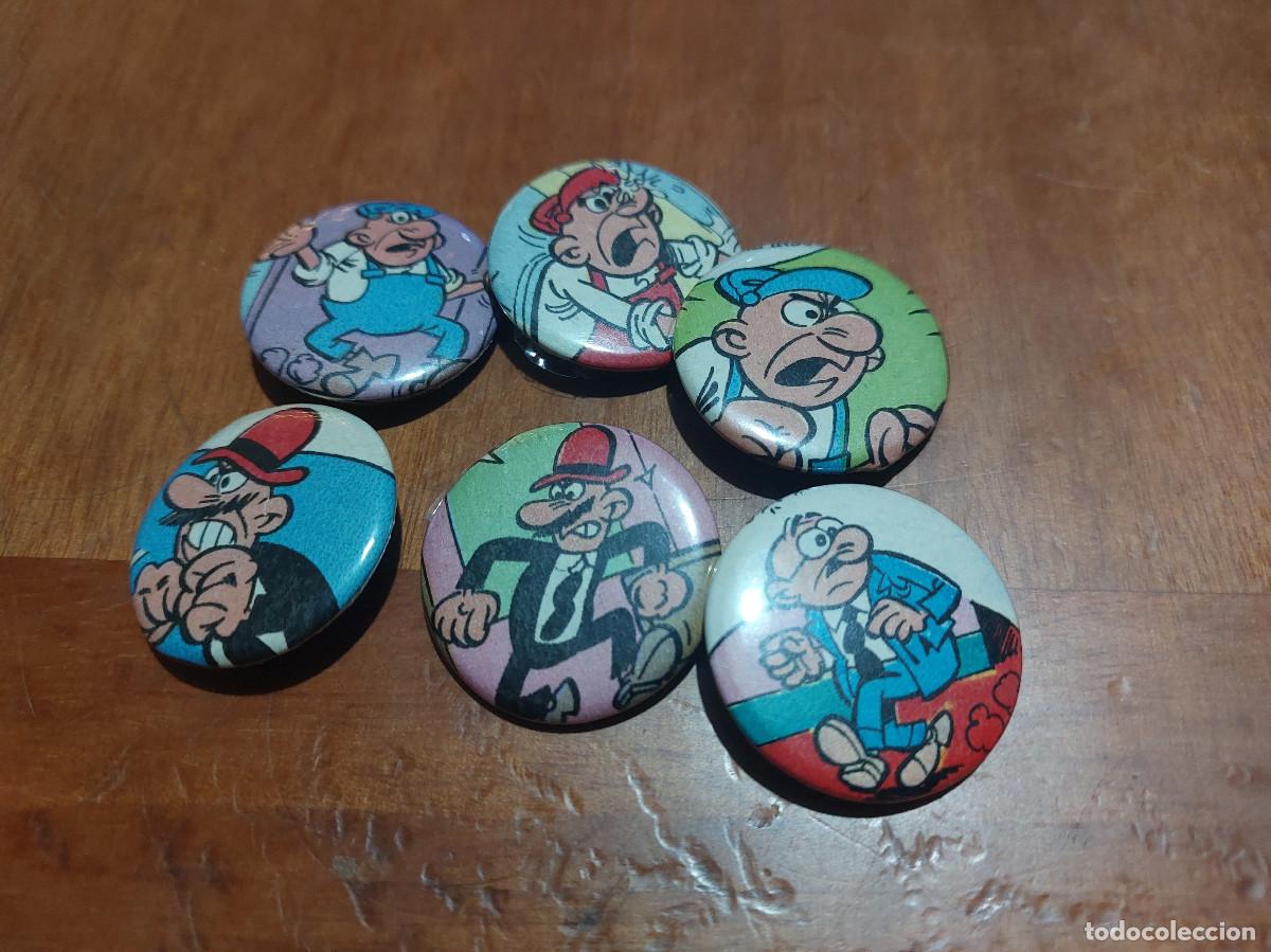 Pins e Spille di collezione: PEPA GOTERA Y OTILIO. COMIC. 6 CHAPA PIN. 0,31 MM MET&Aacute;LICA POR DETR&Aacute;S. SIN USO. DIFICIL