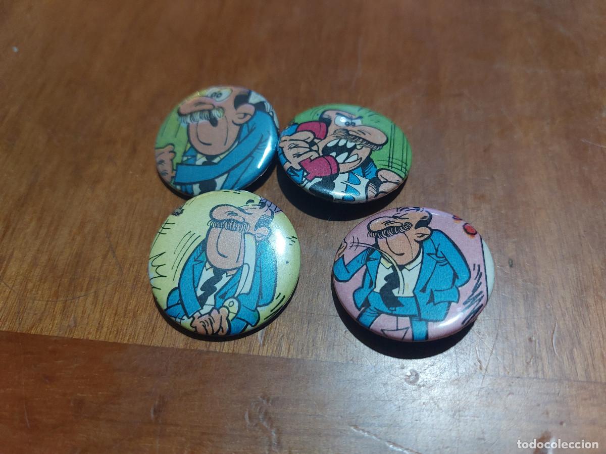 Pins de colecci&oacute;n: JEFE DE MORTADELO Y FILEM&Oacute;N. COMIC. 4 CHAPA PIN. 0,31 MM MET&Aacute;LICA POR DETR&Aacute;S. SIN USO. DIFICIL