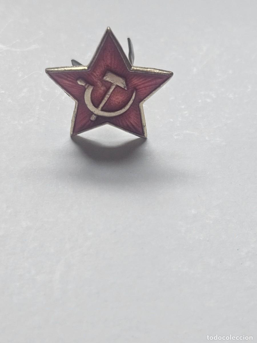 Pins de colecci&oacute;n: Pin ESTRELLA ROJA con hoz y martillo - Comunista sovi&eacute;tica - con dos patillas