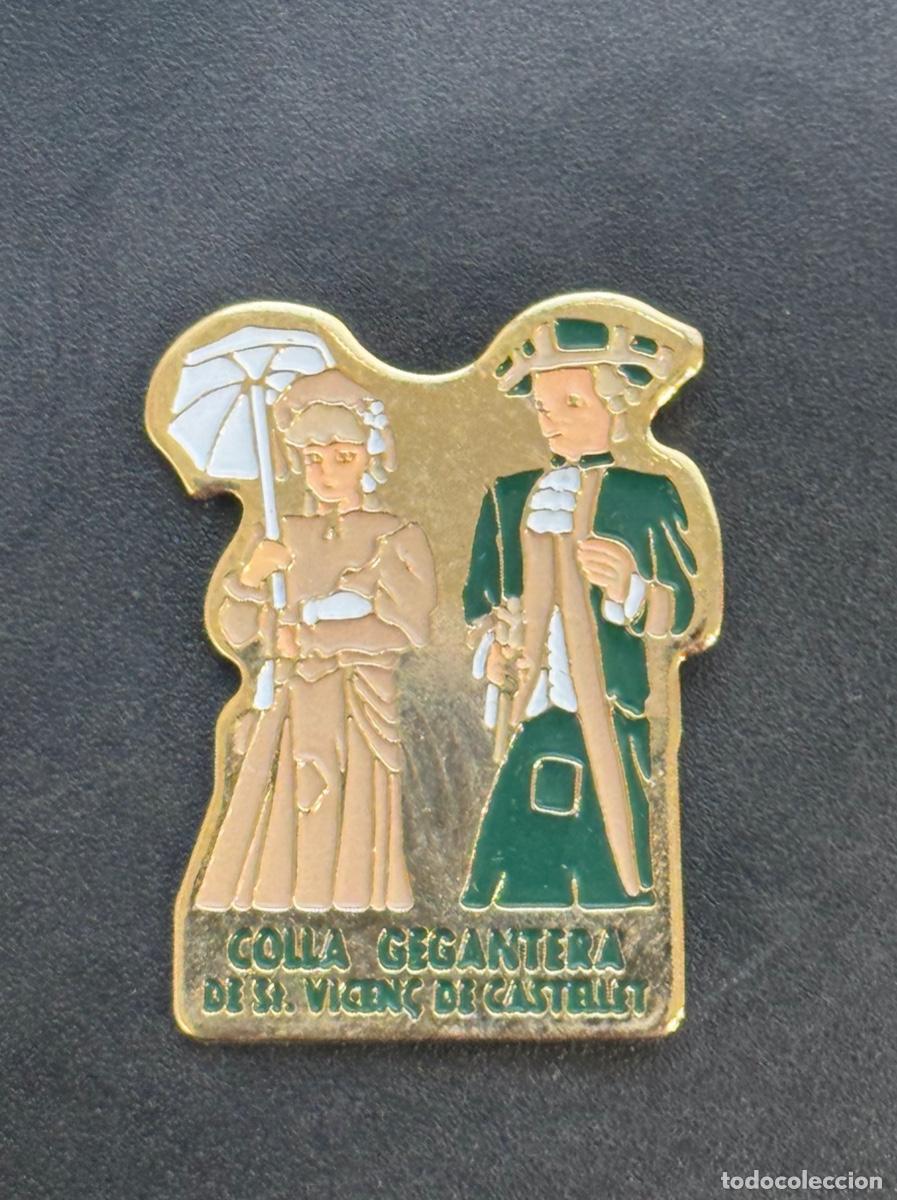 Pins de colecci&oacute;n: ANTIGUO PIN GEGANTS (Gigantes) BARONS DE SANT VICEN&Ccedil; DE CASTELLET (BAGES) BARCELONA