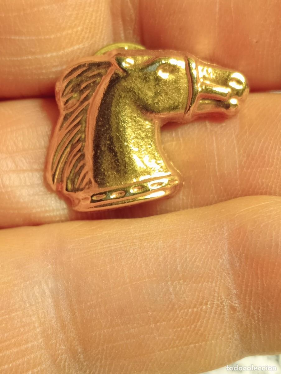 Pins de colecci&oacute;n: PINS INSIGNIA CABALLO HIPICA , EQUINO , EQUITACI&Oacute;N, BROCHE TONO DORADO Y BUENA CALIDAD