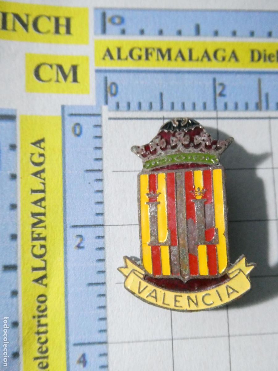 Pins de cole&ccedil;&atilde;o: ANTIGUA INSIGNIA BROCHE TURISMO HER&Aacute;LDICA. ESCUDO DE VALENCIA. NO PIN