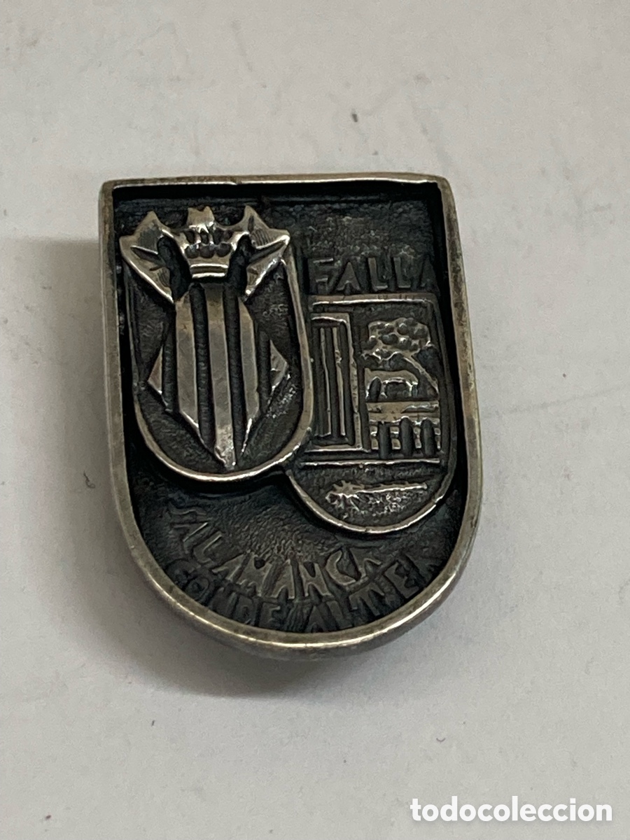 Pins de colecci&oacute;n: Pin de bolsillo fallero de plata B167 - Foto 1