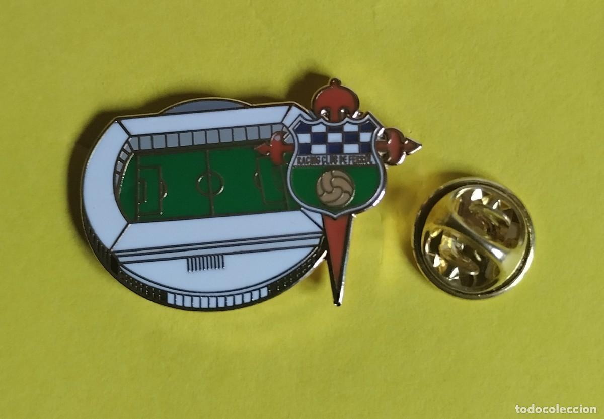 Sammlung von Pins: PIN FUTBOL - ESCUDO MAS ESTADIO - RACING CLUB DE FERROL - ESTADIO A MALATA
