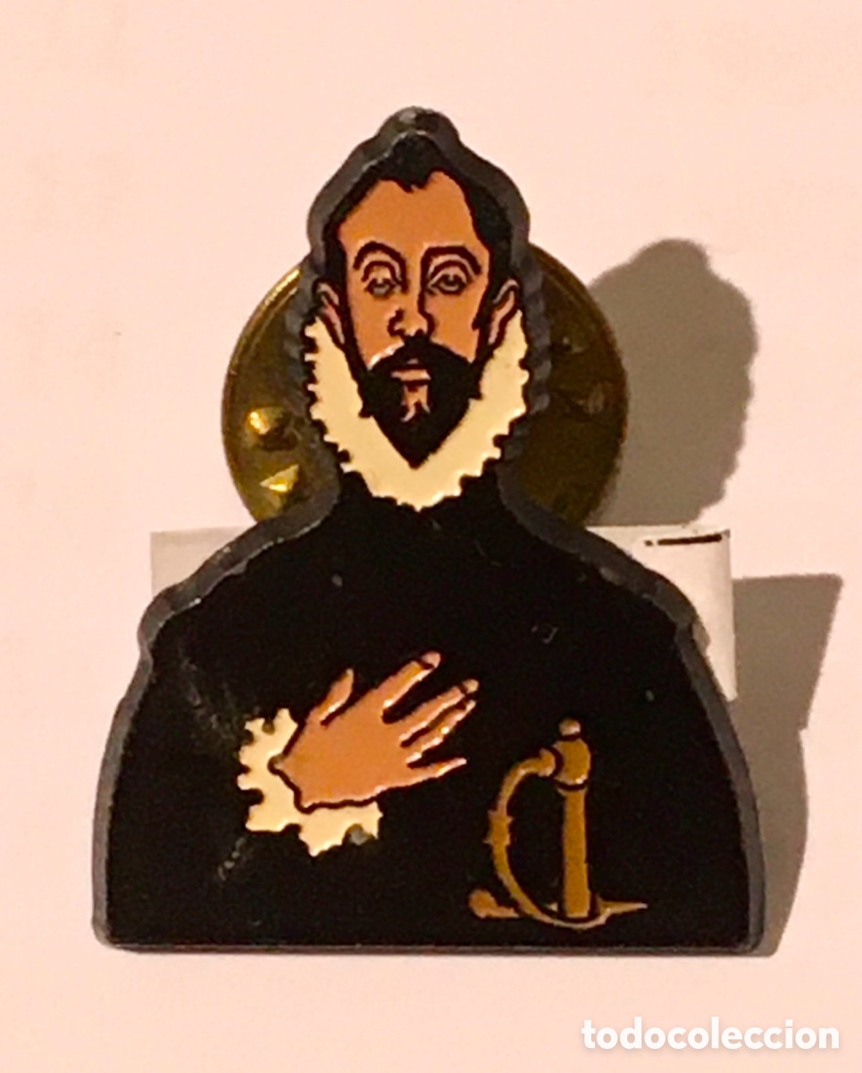 Pins de colecci&oacute;n: Pin. Figura de El Greco. One Top Madrid. A&ntilde;os 80.