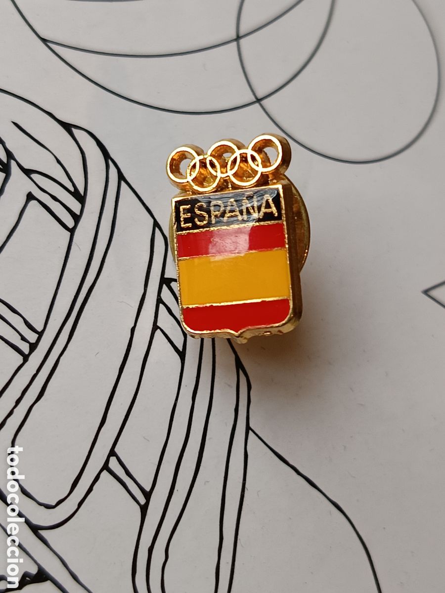 Pins de colecci&oacute;n: Pin escudo bandera de Espa&ntilde;a Juegos Ol&iacute;mpicos
