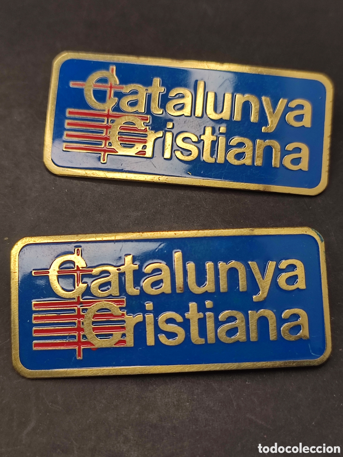 Pins de colecci&oacute;n: Lote de 2 insignias esmaltadas de CATALUNYA CRISTIANA