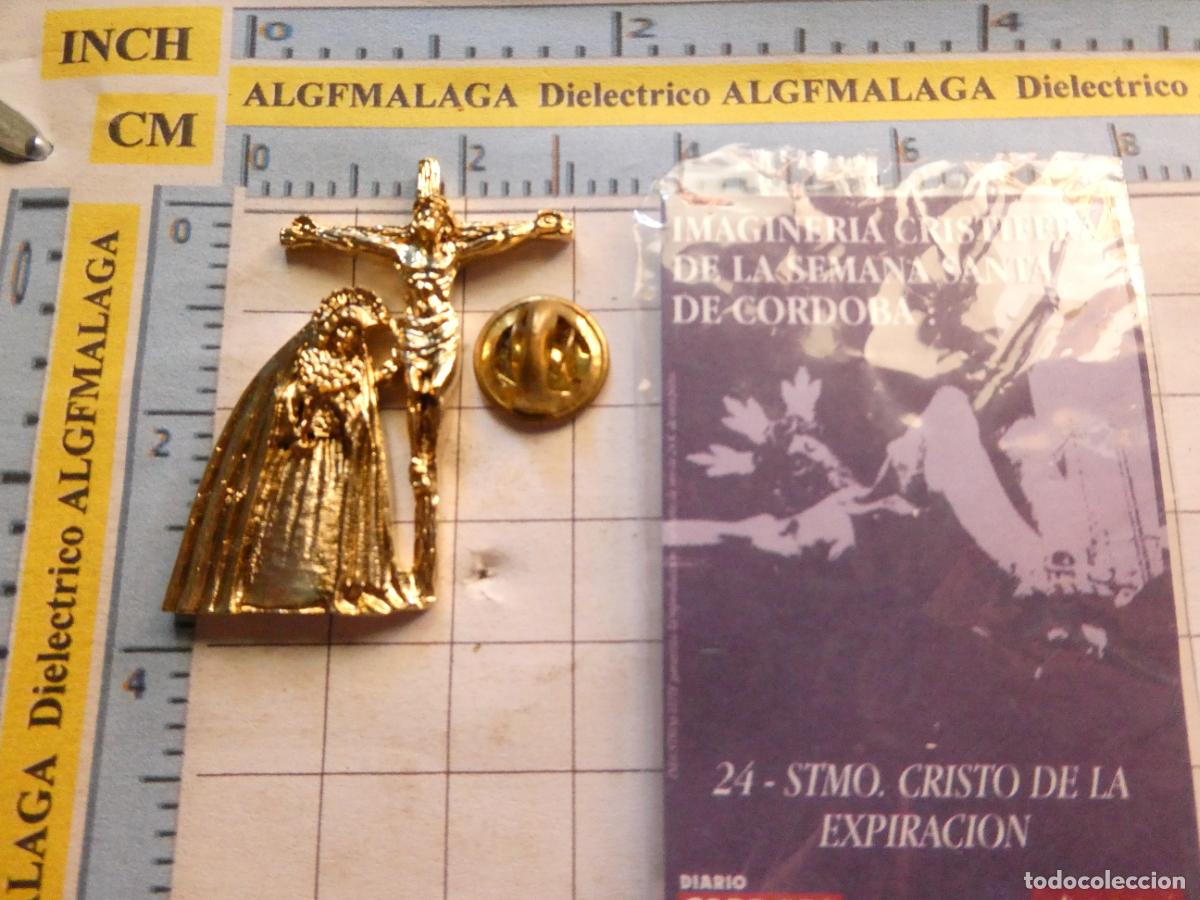 Collection pins: INSIGNIA / PIN RELIGIOSA SEMANA SANTA. C&Oacute;RDOBA 24 CRISTO DE LA EXPIRACI&Oacute;N. BA&Ntilde;O ORO 24K