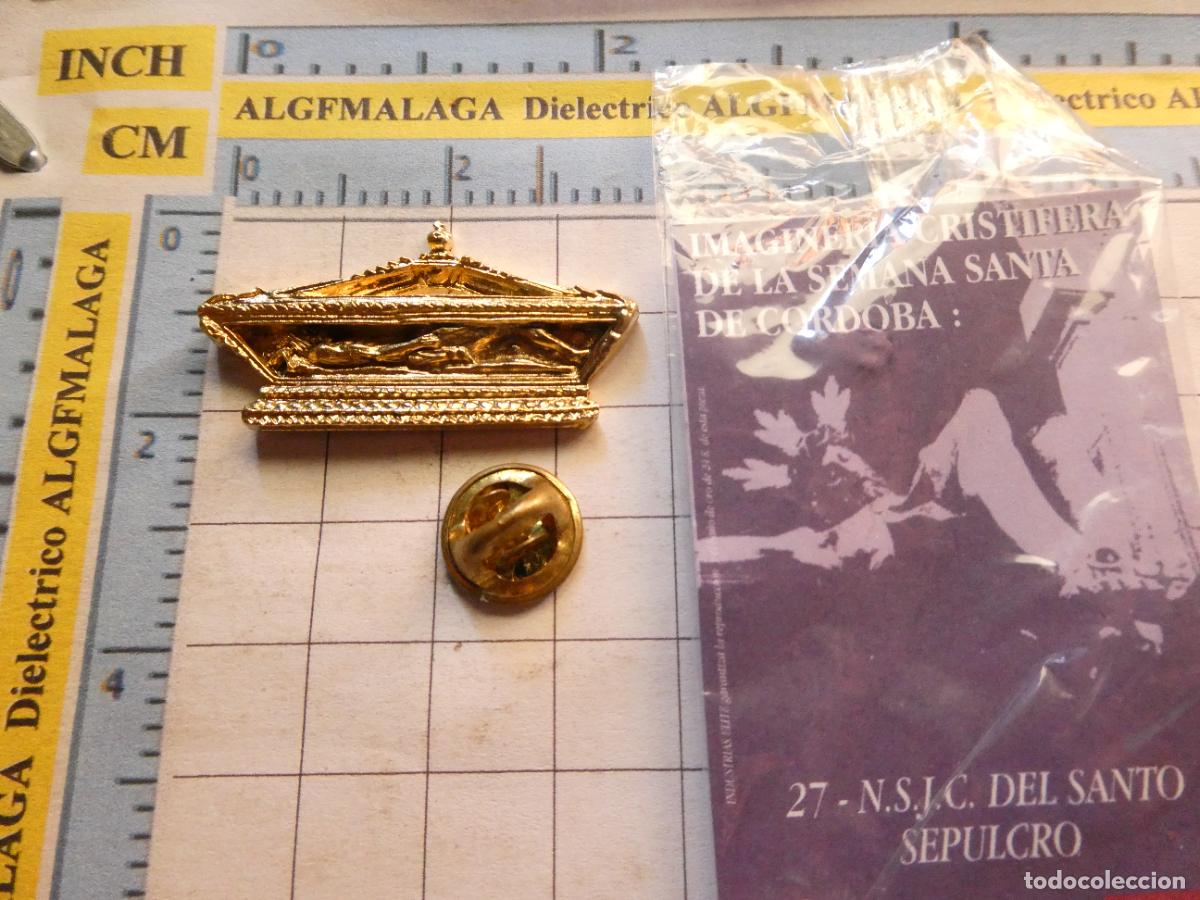 Pins e Spille di collezione: INSIGNIA / PIN RELIGIOSA SEMANA SANTA. C&Oacute;RDOBA 27 JES&Uacute;S DEL SANTO SEPULCRO. BA&Ntilde;O ORO 24K