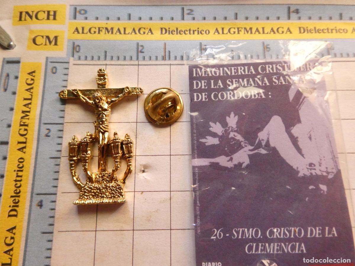 Collection pins: INSIGNIA / PIN RELIGIOSA SEMANA SANTA. C&Oacute;RDOBA 26 CRISTO DE LA CLEMENCIA. BA&Ntilde;O ORO 24K
