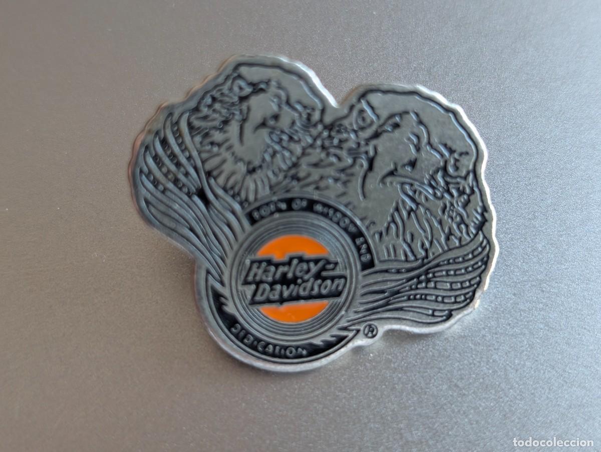 Pins de colecci&oacute;n: PIN DIFICIL MOTOR CYCLES - HARLEY DAVIDSON - HD SOLID BRASS - Foto 1