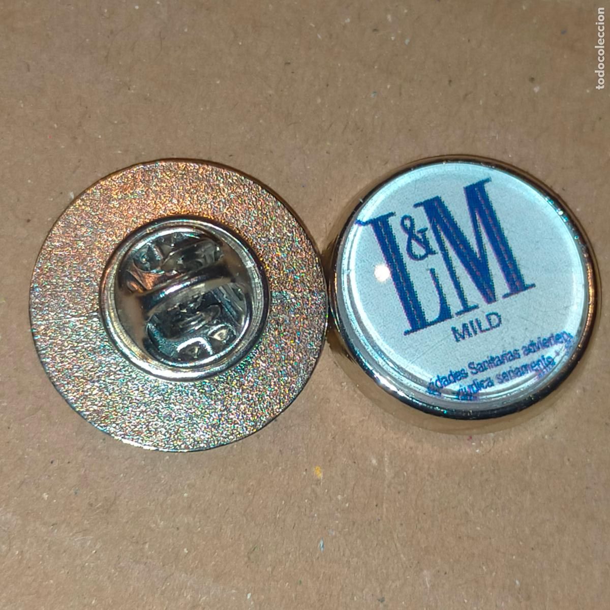 Pin's de collection: PIN REDONDO METAL - tabaco cigarrillos LM