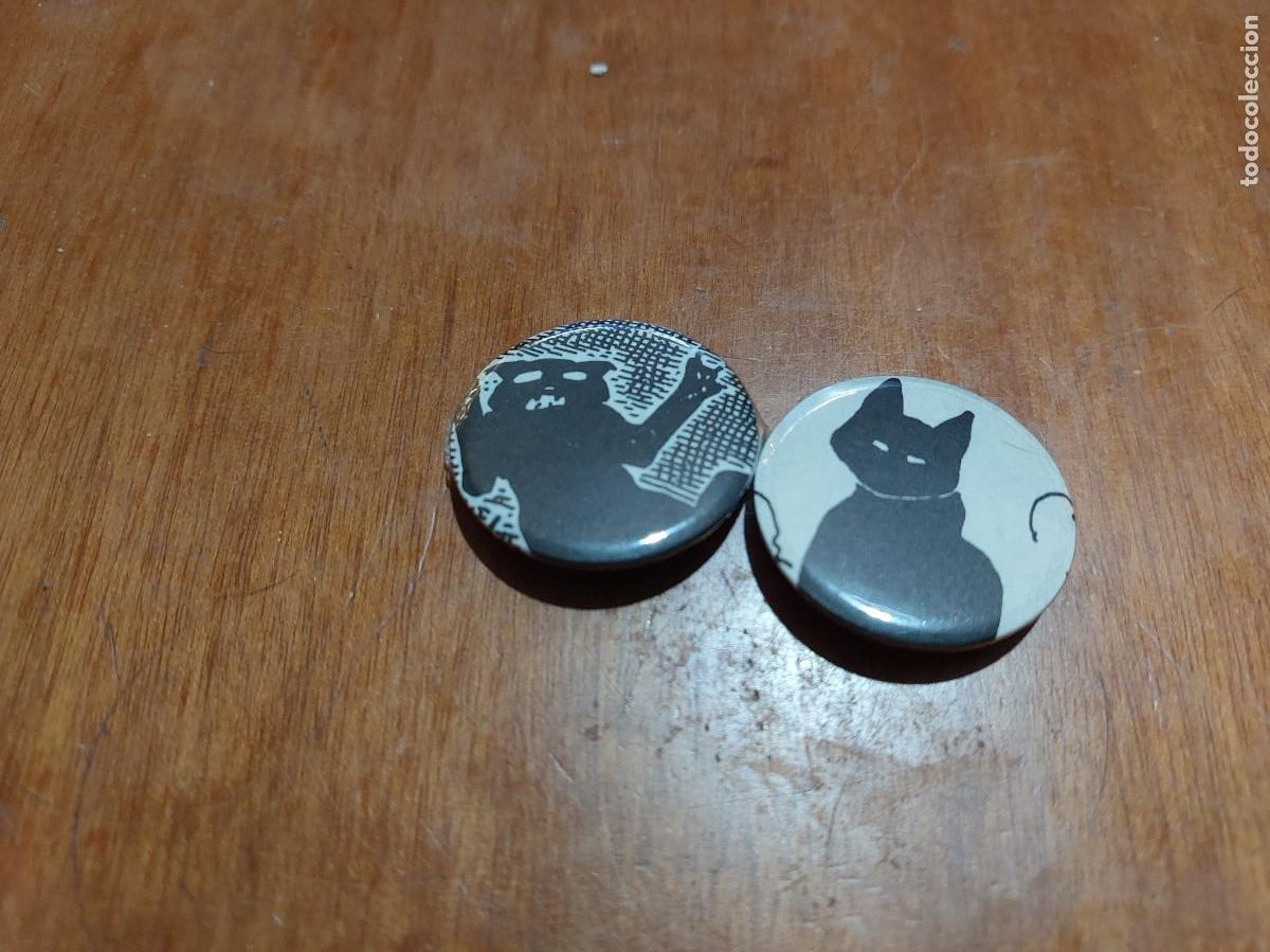 Pins de colecci&oacute;n: GATOS NEGROS. COMIC 2 CHAPA PIN. 0,31 MM MET&Aacute;LICA POR DETR&Aacute;S. SIN USO. DIFICIL