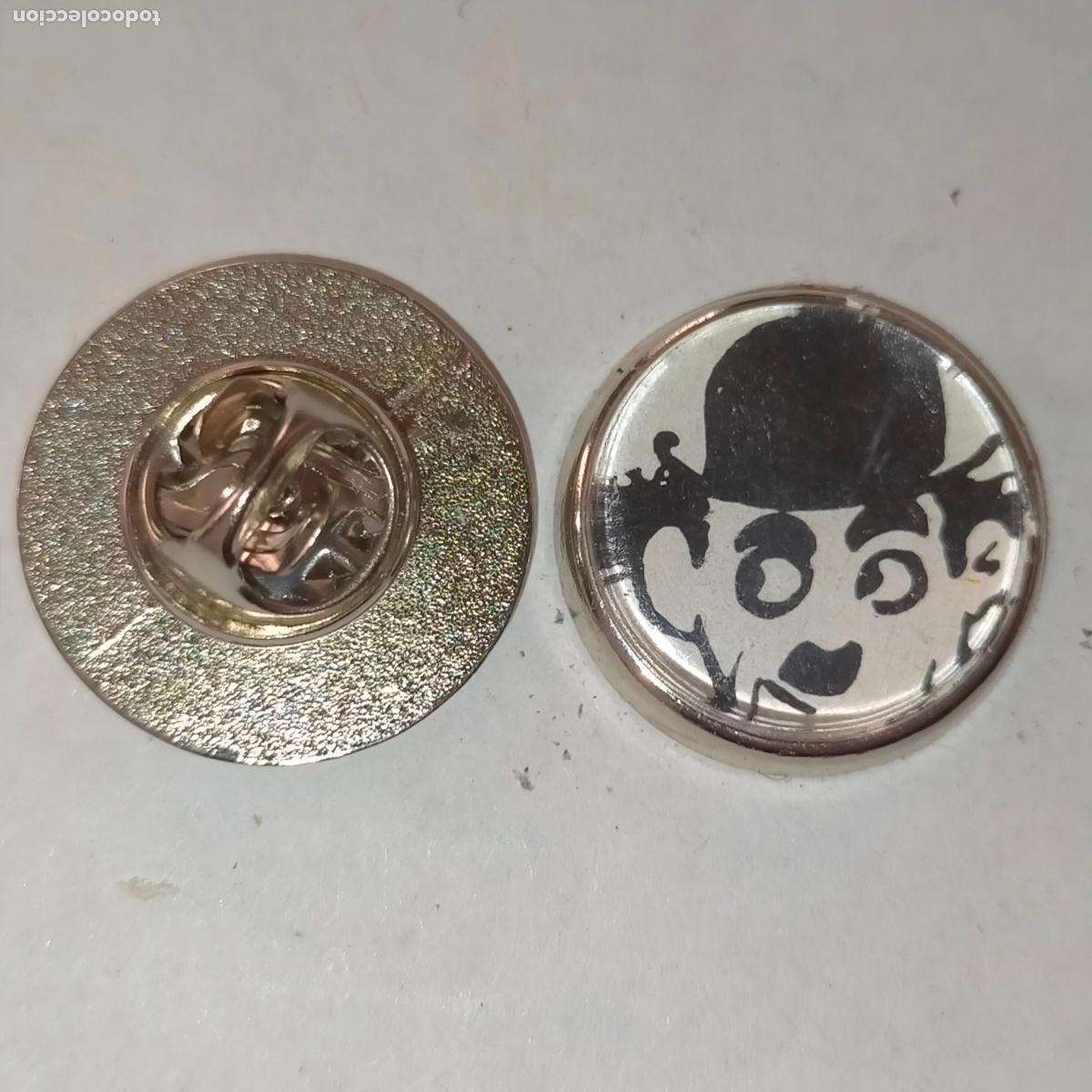 Pins de colecci&oacute;n: pin redondo metal - cine charlot carles chaplin