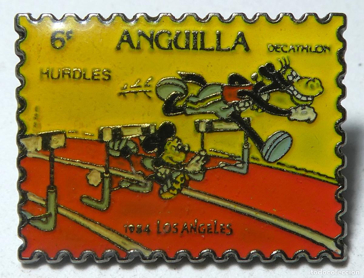 Pins de colecci&oacute;n: Pin Sello de Anguilla de 1984 Juegos Ol&iacute;mpicos de Los &Aacute;ngeles, de pincho