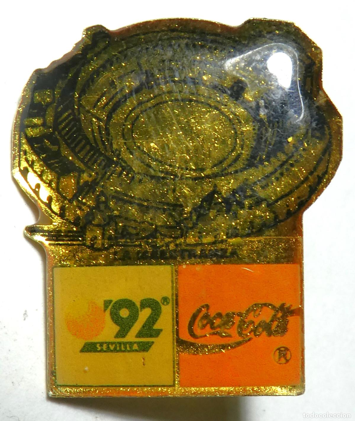 Pins de colecci&oacute;n: Pin MAESTRANZA DE SEVILLA EXPO 92 COCA COLA , de pincho