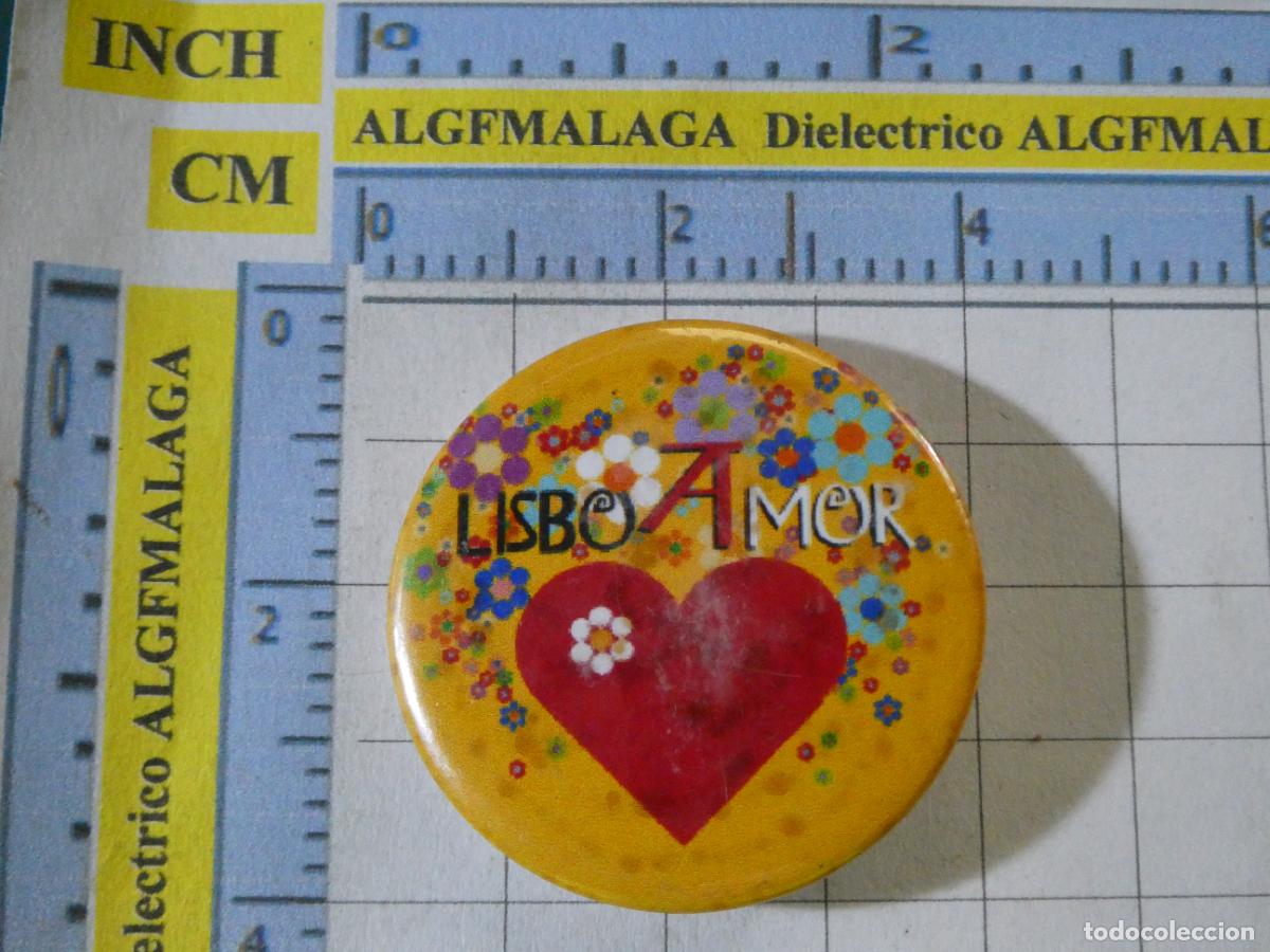 Pins e Spille di collezione: BROCHE CHAPA DE TURISMO. LIBOAMOR LISBOA AMOR PORTUGAL. NO PIN