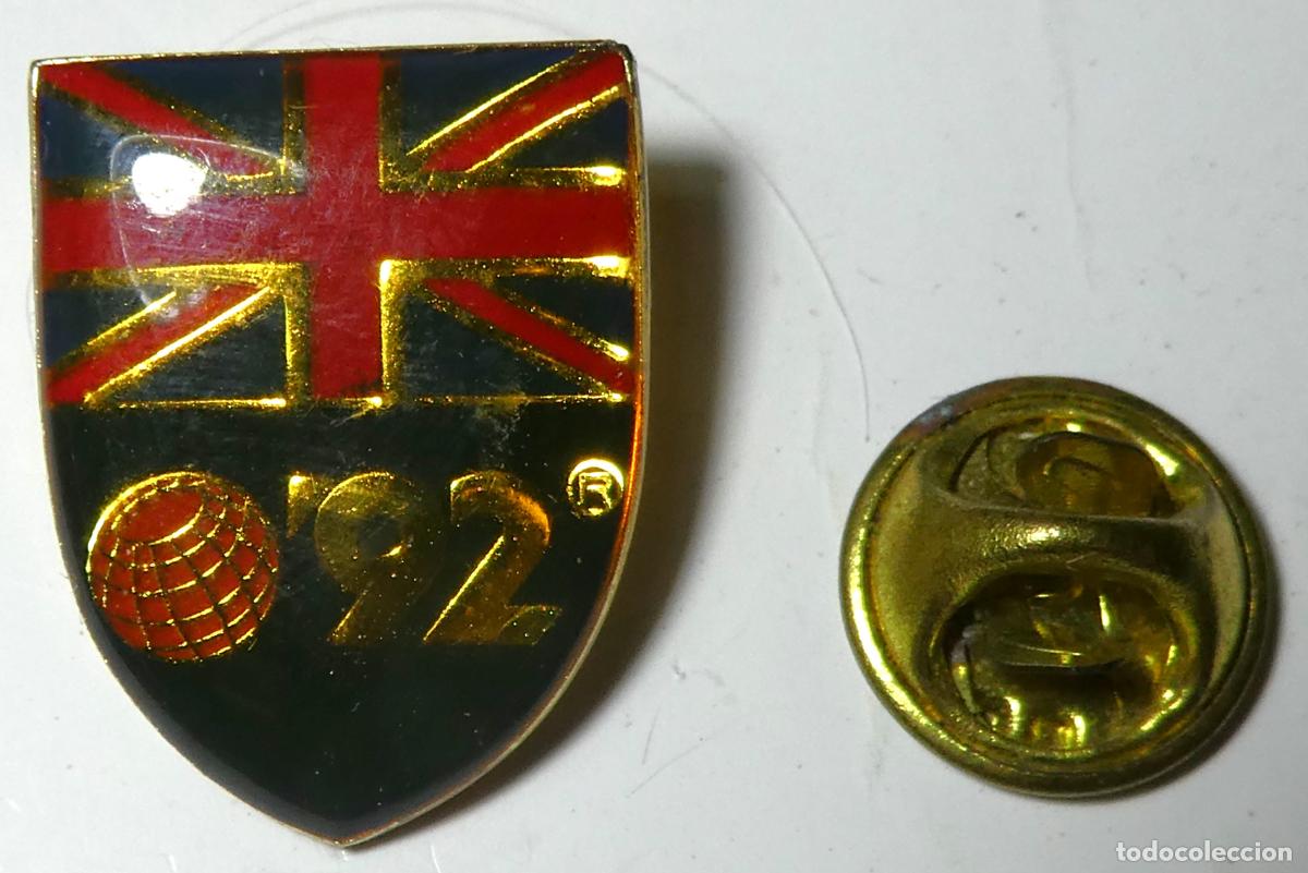 Pins de colecci&oacute;n: pin expo 92 bandera de Reino Unido