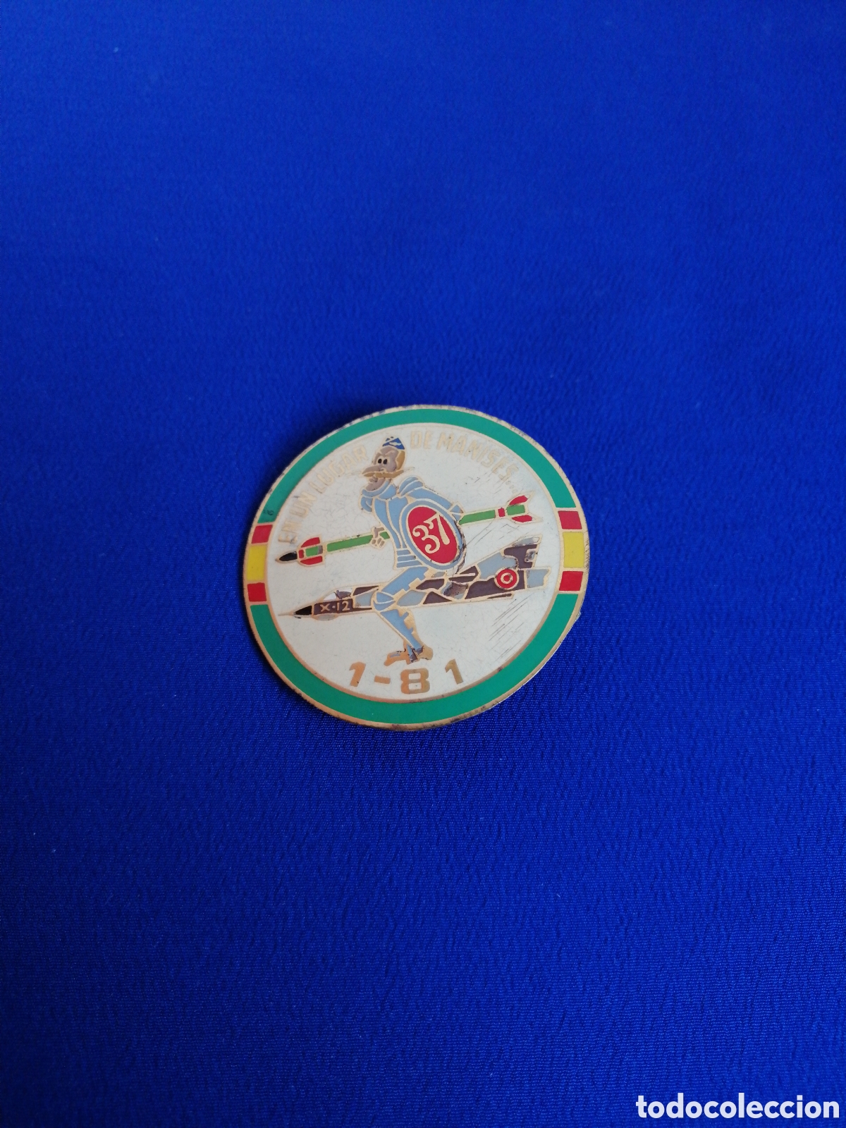 Collection pins: EJ&Eacute;RCITO ESPA&Ntilde;OL AVIACI&Oacute;N EN ALG&Uacute;N LUGAR DE MANISES 1-81 INSIGNIA DE ALFILER ANTIGUA DIF&Iacute;CIL DE CON
