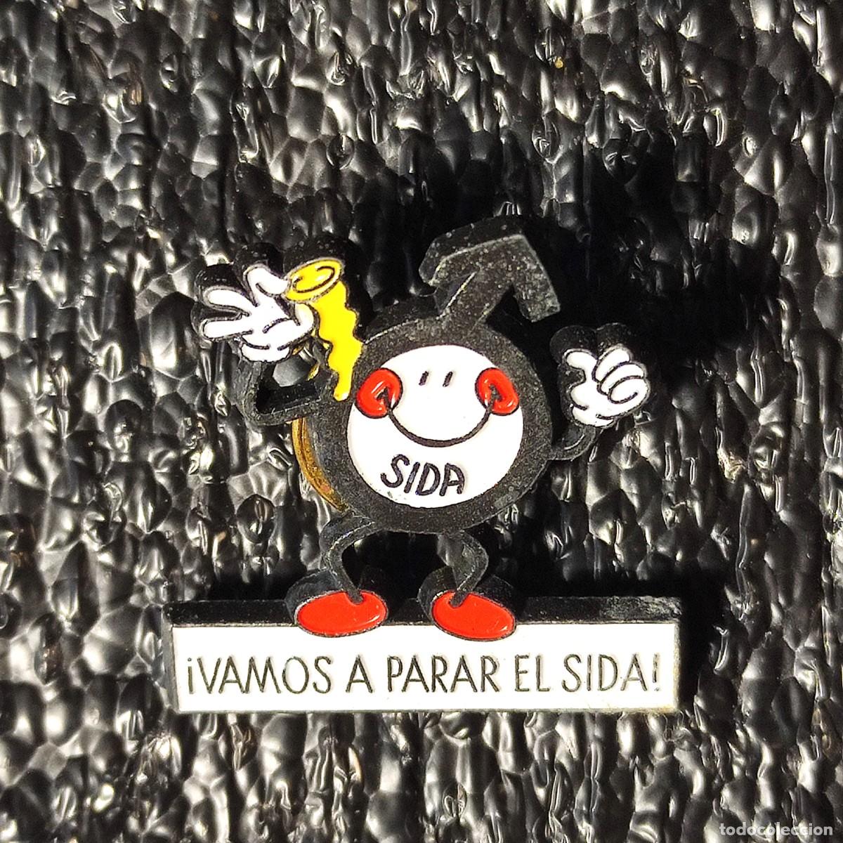 Pins de cole&ccedil;&atilde;o: PINS . VAMOS A PARAR EL SIDA CAMPA&Ntilde;A SANIDAD A&Ntilde;OS 80 ** PAP.6 ** AVELIN