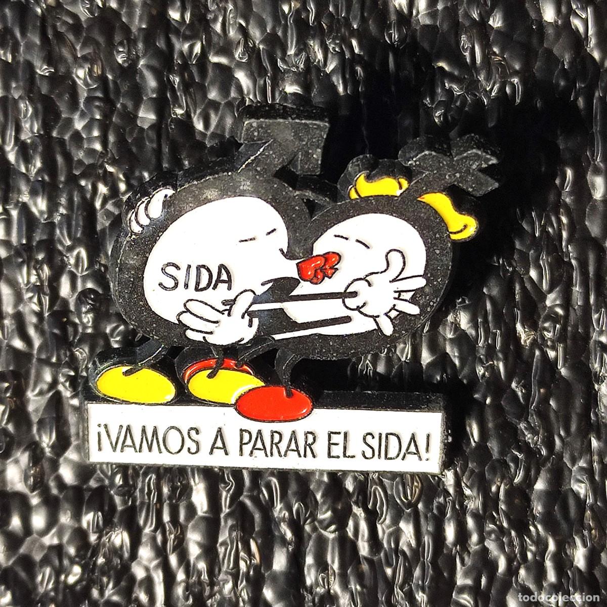 Pins de cole&ccedil;&atilde;o: PINS . VAMOS A PARAR EL SIDA CAMPA&Ntilde;A SANIDAD A&Ntilde;OS 80 ** PAP.6 ** AVELIN