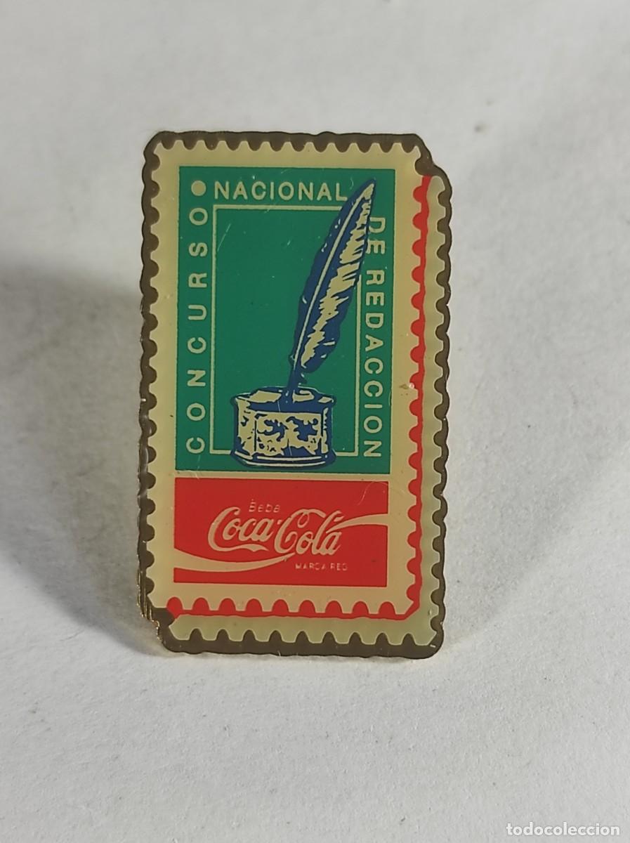 Pins de colecci&oacute;n: ANTIGUO PIN, PUBLICIDAD, COCA COLA, CONCURSO NACIONAL DE REDACCI&Oacute;N, VER FOTOS