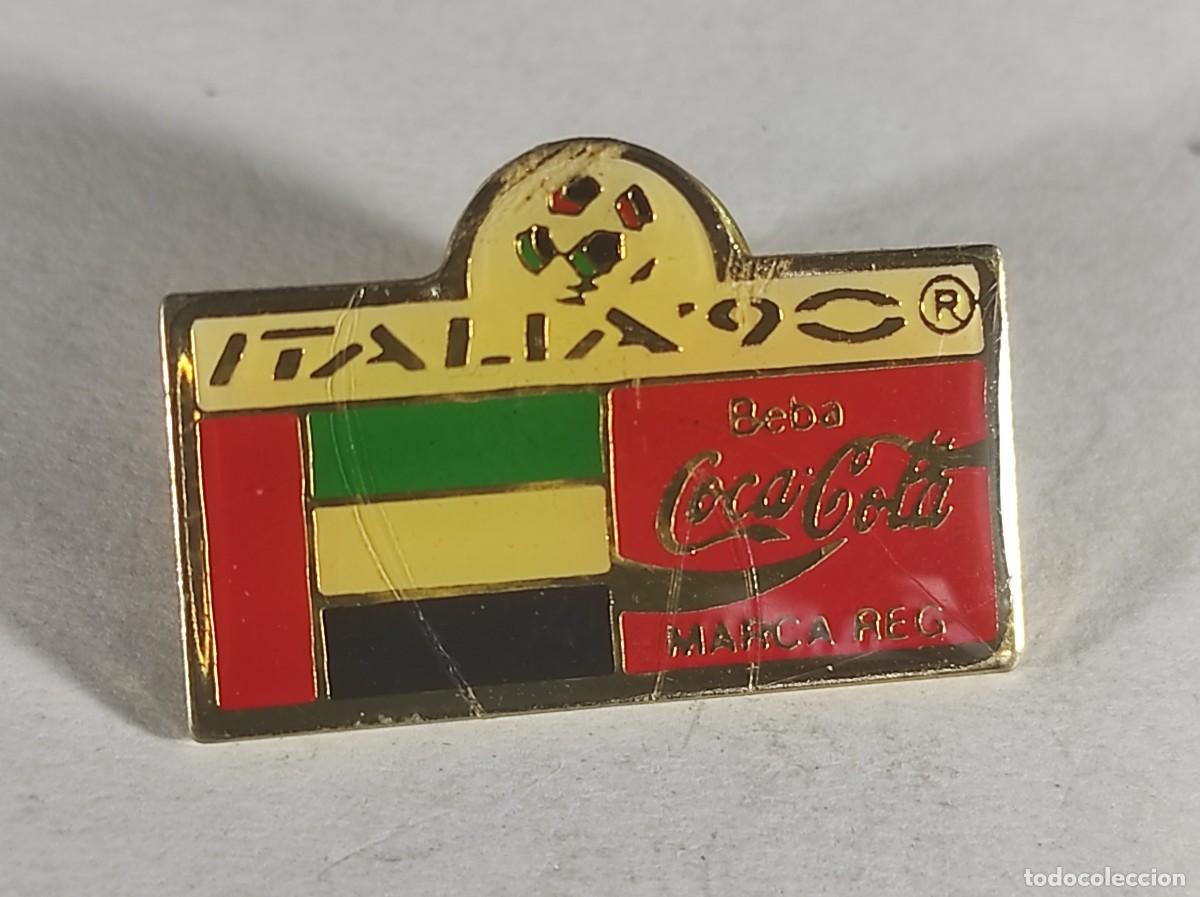 Pins de colecci&oacute;n: ANTIGUO PIN, PUBLICIDAD, COCA COLA, ITALIA 90 EMIRATOS &Aacute;RABES, VER FOTOS