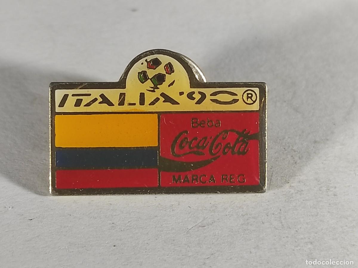 Pins de colecci&oacute;n: ANTIGUO PIN, PUBLICIDAD, COCA COLA, ITALIA 90 COLOMBIA, VER FOTOS