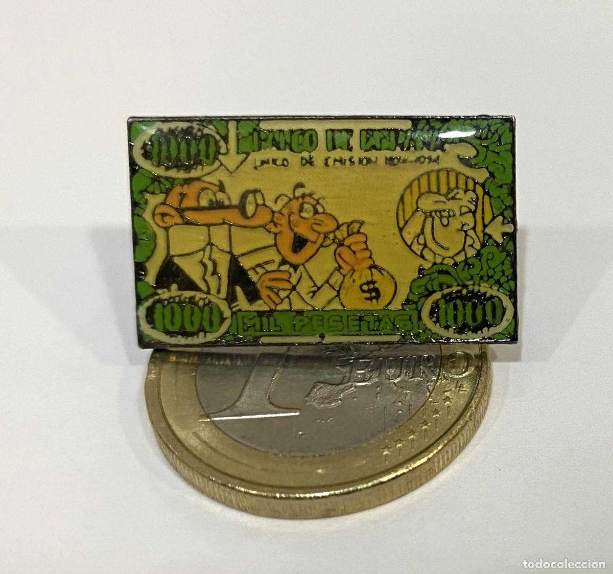 Pins de colecci&oacute;n: PIN DE PERSONAJE DE F. IB&Aacute;&Ntilde;EZ - BILLETE DE 1000 PESETAS CON MORTADELO Y FILEM&Oacute;N