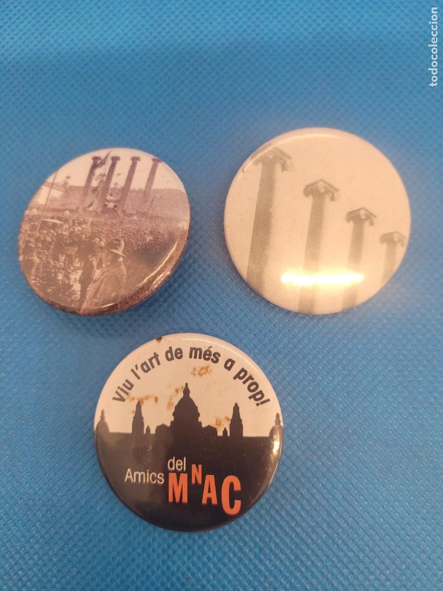Pins de colecci&oacute;n: CHAPAS MNAC COLUMNAS DE MONTJ&Uuml;IC - Foto 1