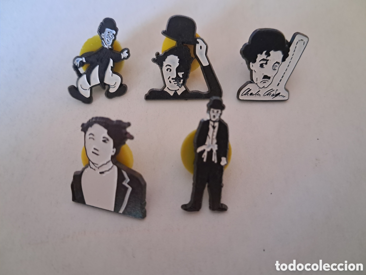 Pins de colecci&oacute;n: 5 pins Charles Chaplin - Foto 1