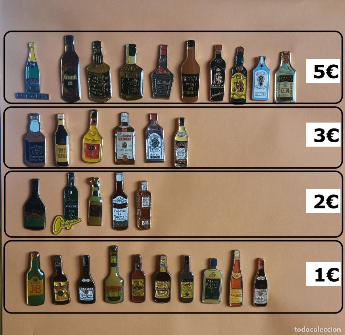 Pins de colecci&oacute;n: LOTE DE PINS BOTELLAS VARIADAS - - Foto 2