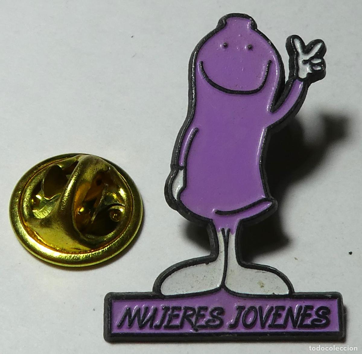 Pin's de collection: Pin campa&ntilde;a de salud sexual y concientizaci&oacute;n sobre el uso del cond&oacute;n , cierre de mariposa