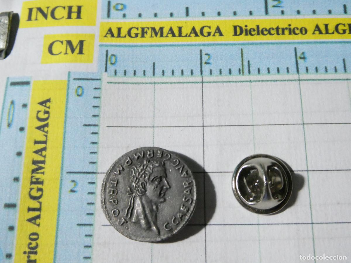 Collection pins: PIN MEDALLA MONEDA ANTIGUA ROMA C&Eacute;SAR CAESAR