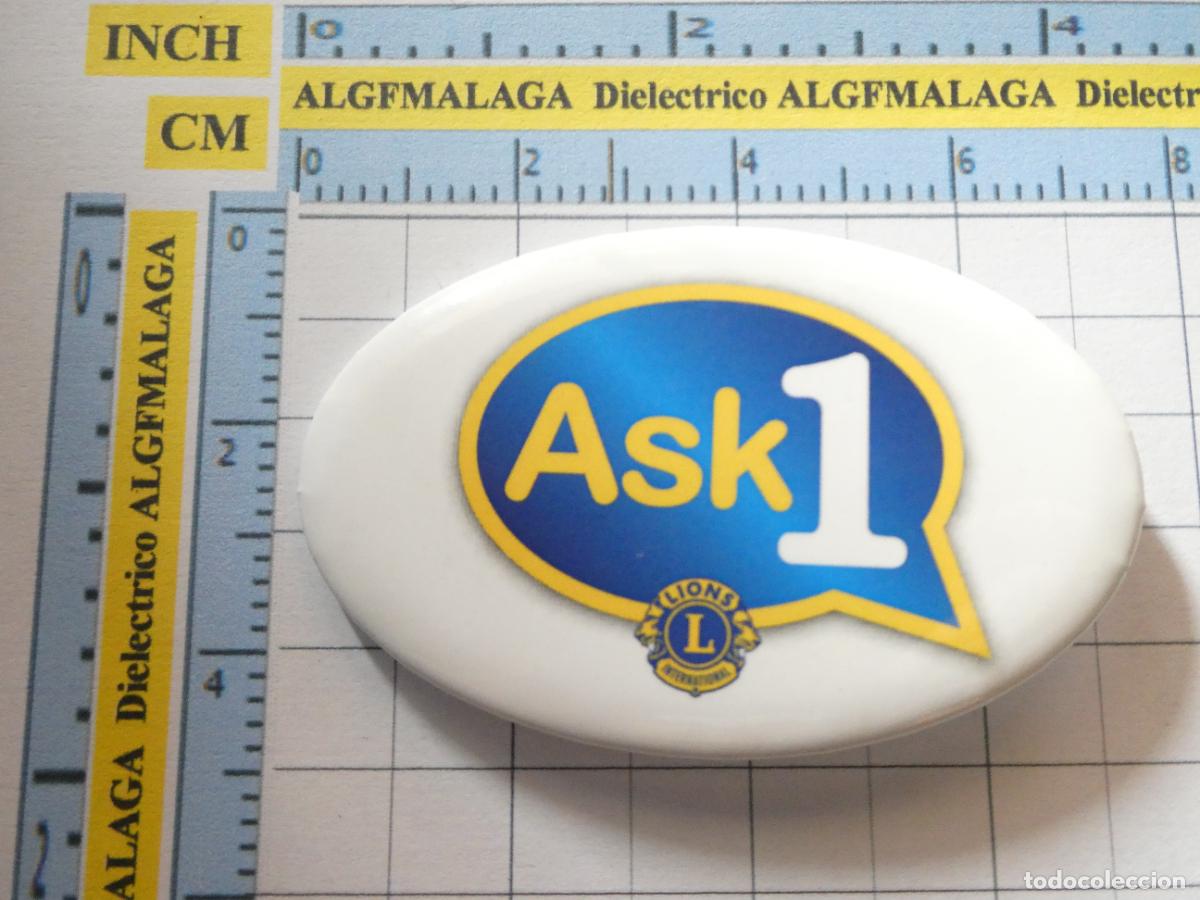 Pins e Spille di collezione: CHAPA BROCHE INSIGNIA CLUB LEONES LIONS INTERNATIONAL. ASK FIRST 1