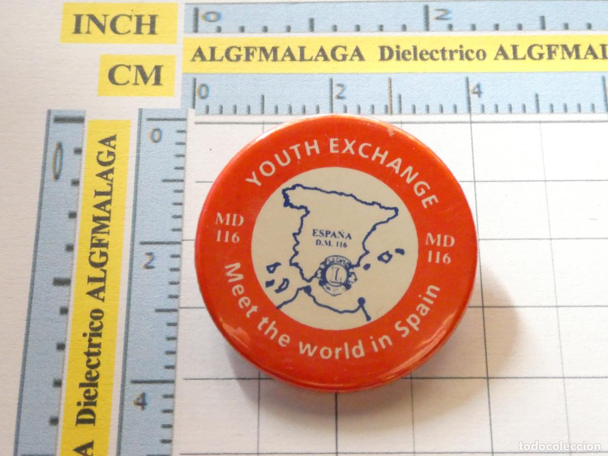 Pins e Spille di collezione: CHAPA BROCHE INSIGNIA CLUB LEONES LIONS INTERNATIONAL YOUTH EXCHANGE MD 116 ESPA&Ntilde;A ALICANTE