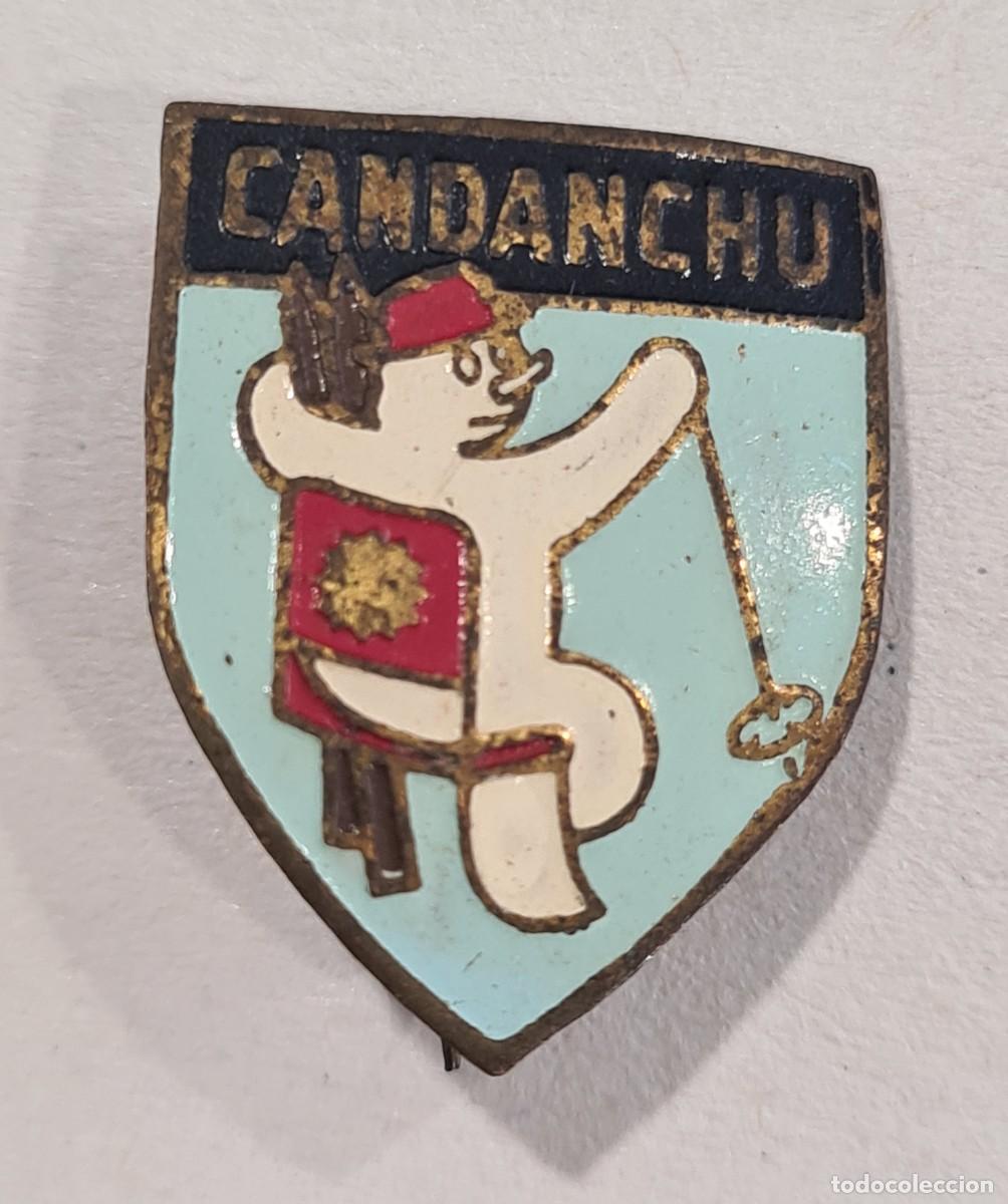 Pins de colecci&oacute;n: Insignia aguja publicidad Candanch&uacute; - Mu&ntilde;eco de Nieve Mascota Estaci&oacute;n Esqu&iacute; Arag&oacute;n