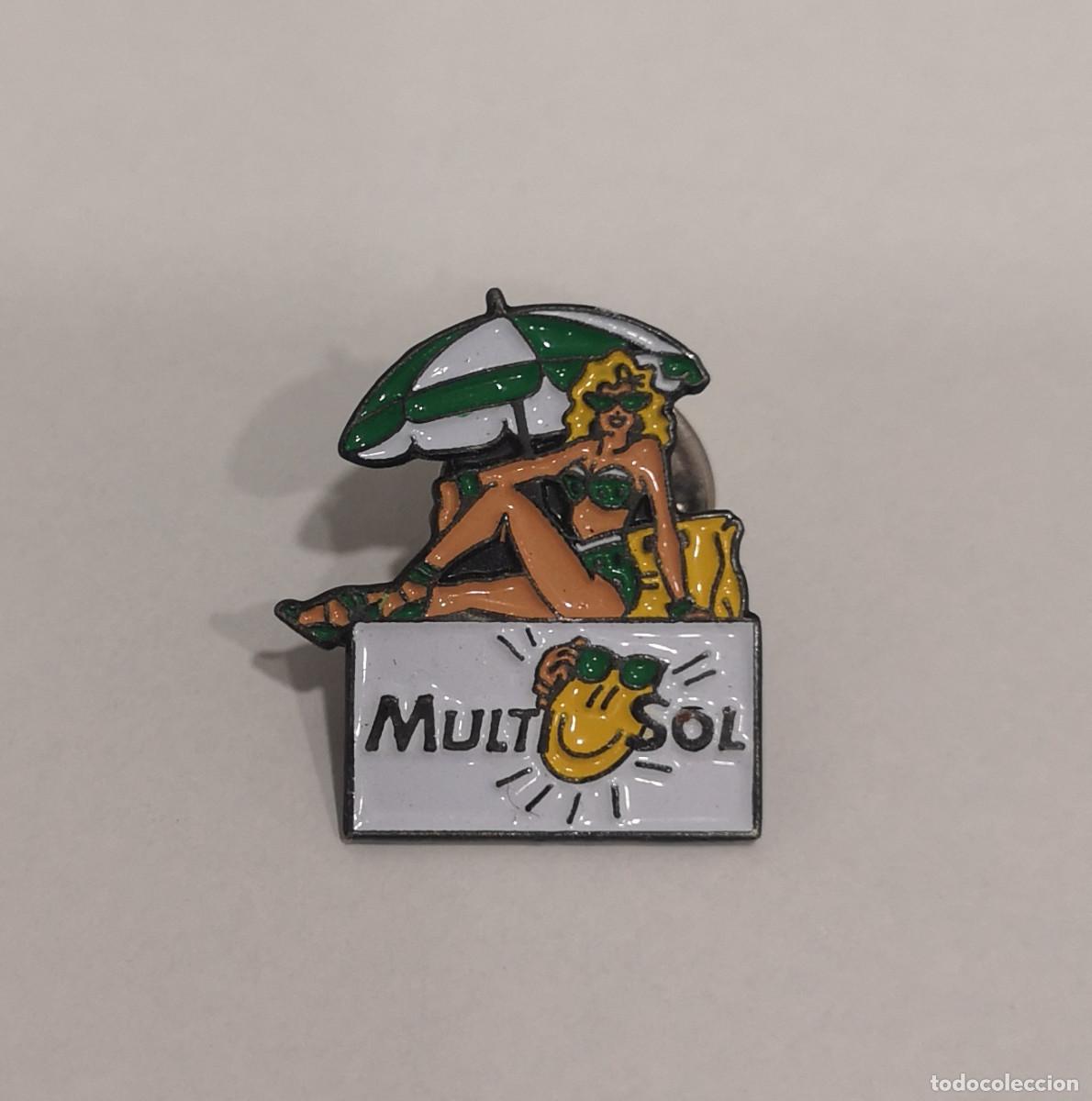 Pins de colecci&oacute;n: PIN PUBLICITARIO. MULTISOL. - Foto 1