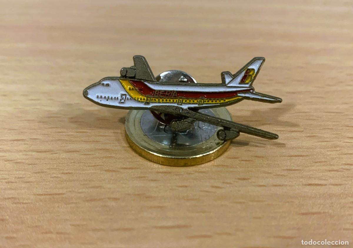 Pins de colecci&oacute;n: PIN AVI&Oacute;N COMERCIAL BOEING 747 DE LA L&Iacute;NEA A&Eacute;REA IBERIA (ONE TOP MADRID)