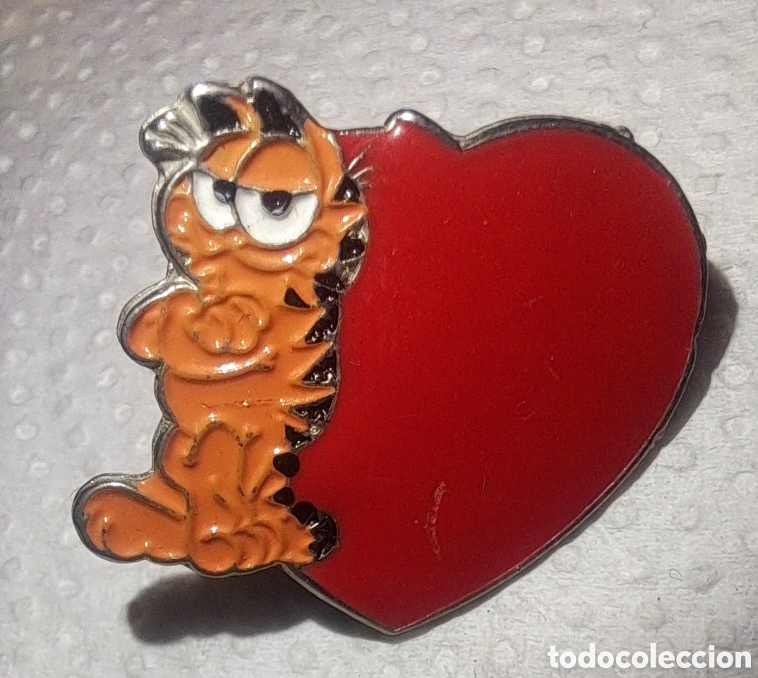 Pins de colecci&oacute;n: PIN GATO GARFIELD CORAZ&Oacute;N - Foto 1