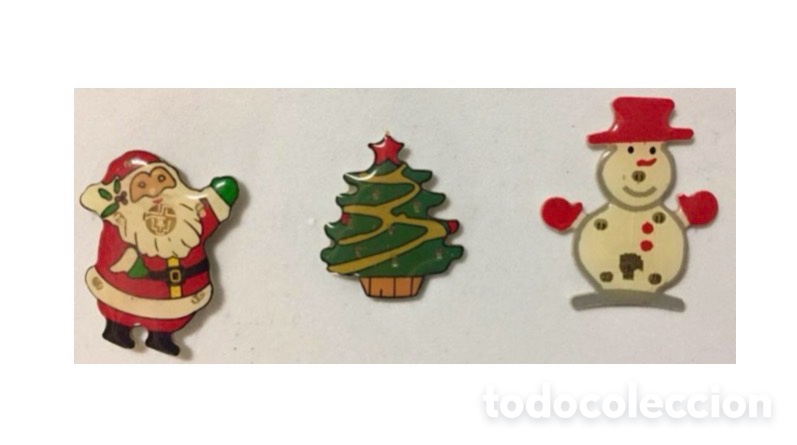 Pins de colecci&oacute;n: 3 PINS NAVIDAD SANTA CLAUS ARBOL Y MU&Ntilde;ECO DE NIEVE