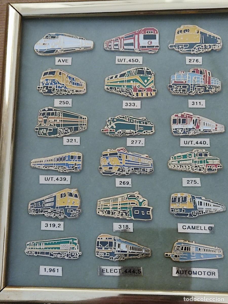 Pins de colecci&oacute;n: CUADRO CON 30 PINS DE TRENES - Foto 2