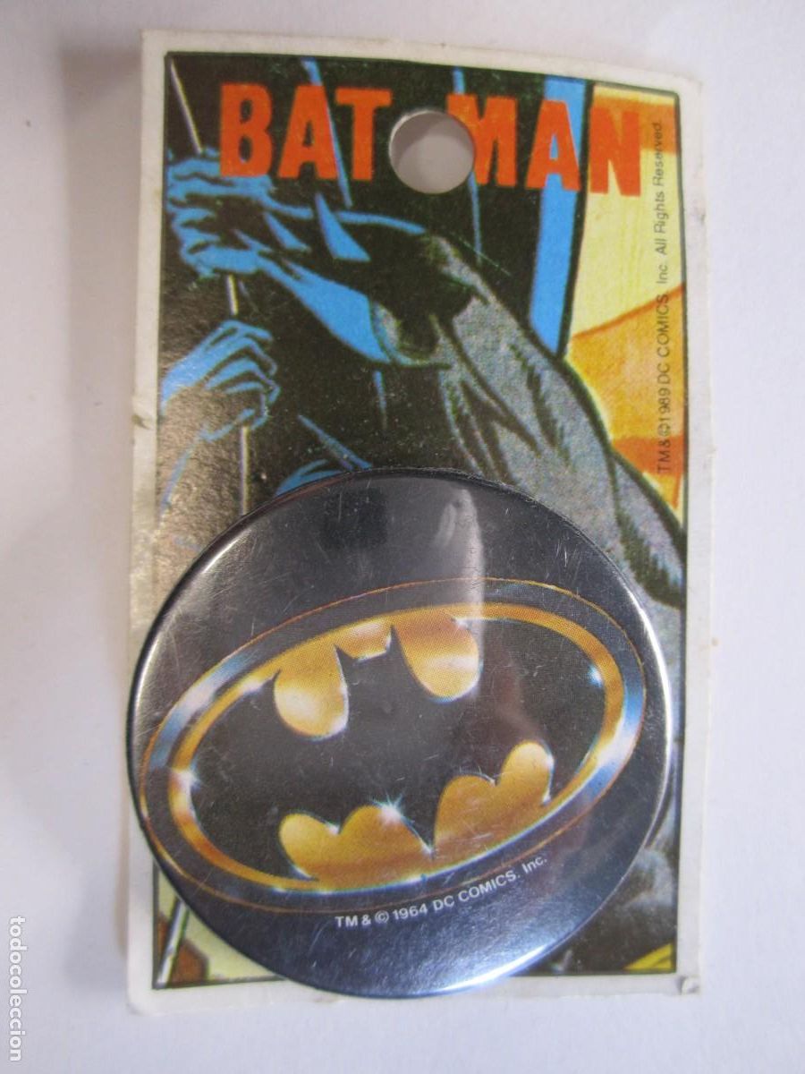 Pins de colecci&oacute;n: chapa pin batman DC comics 1989 - Foto 1
