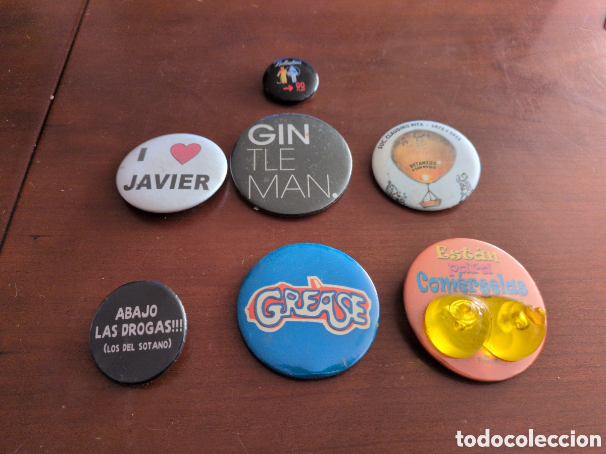 Pins de colecci&oacute;n: Lote de 7 chapas para solapa variadas